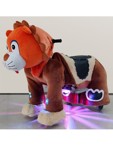 Orange Lion Plush Electric Walking...