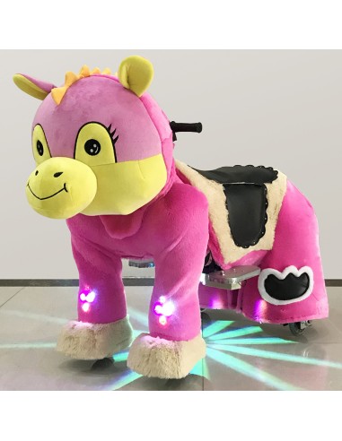 Roze Koe Dinosaur Pluche Elektrische... Roze Koe Dinosaur Pluche Elektrische...