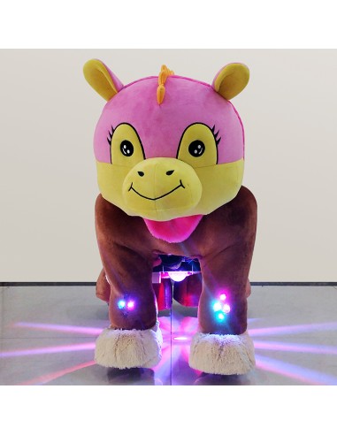 Roze Koe Dinosaur Pluche Elektrische... Roze Koe Dinosaur Pluche Elektrische...