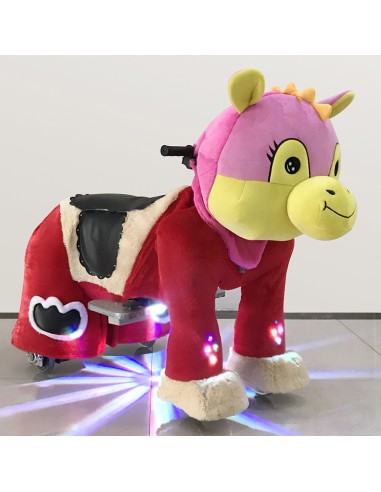 Roze Koe Dinosaur Pluche Elektrische... Roze Koe Dinosaur Pluche Elektrische...