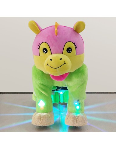 Roze Koe Dinosaur Pluche Elektrische... Roze Koe Dinosaur Pluche Elektrische...