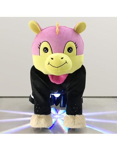 Roze Koe Dinosaur Pluche Elektrische... Roze Koe Dinosaur Pluche Elektrische...