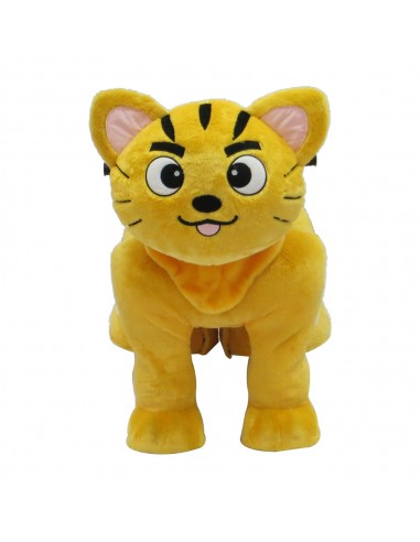 Gele Tiger Pluche Elektrische Lopen... Gele Tiger Pluche Elektrische Lopen...